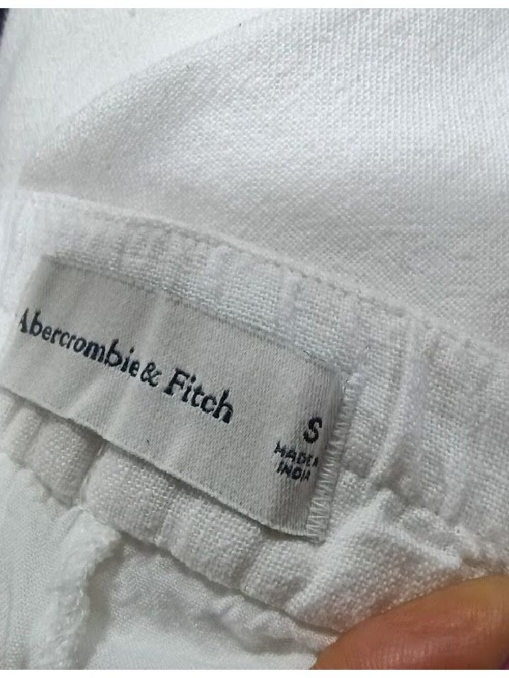 Abercrombie & Fitch White Linen Womens Casual Shorts Size Small - Picture 3 of 11